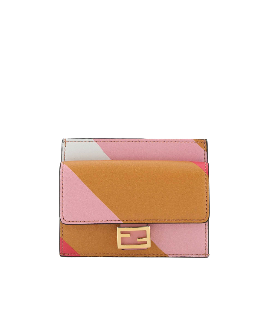 Fendi Debossed-logo Cardholder In Brown