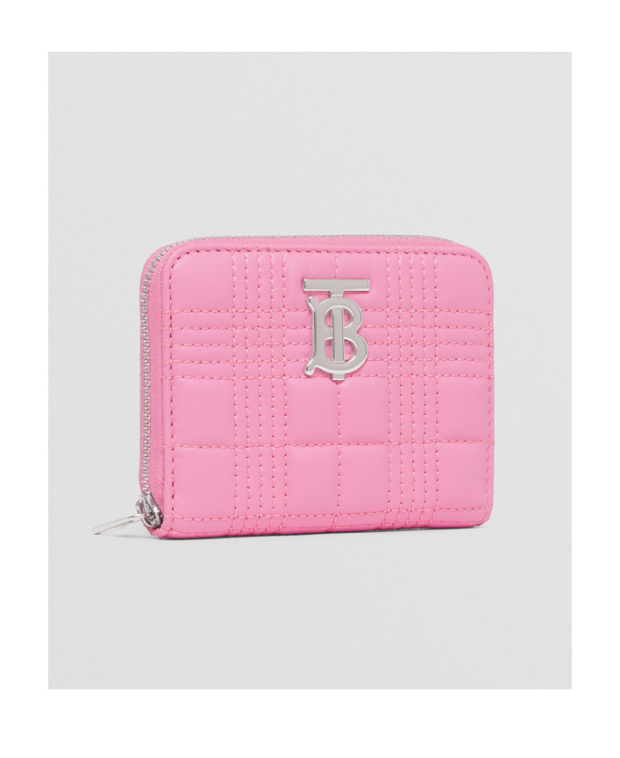 Burberry Lola Quilted Wallet In Pink