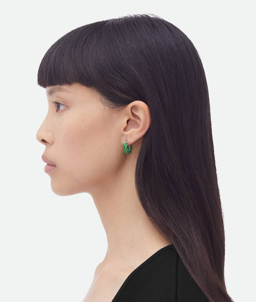 BOTTEGA VENETA BOTTEGA VENETA PILLAR TWISTED HOOP EARRINGS