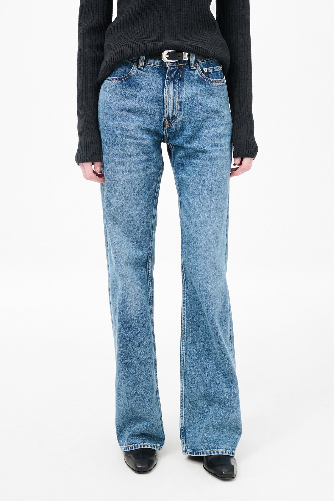Our Legacy Belt Loop Denim Trousers In Blue