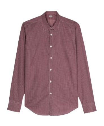 Canali Long-sleeved Shirt In Brown