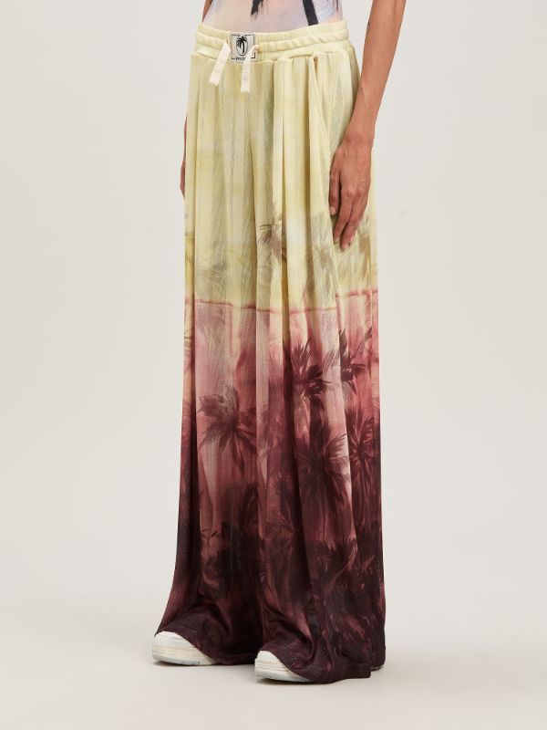 Shop Palm Angels Sunset Palms Trousers In Nude