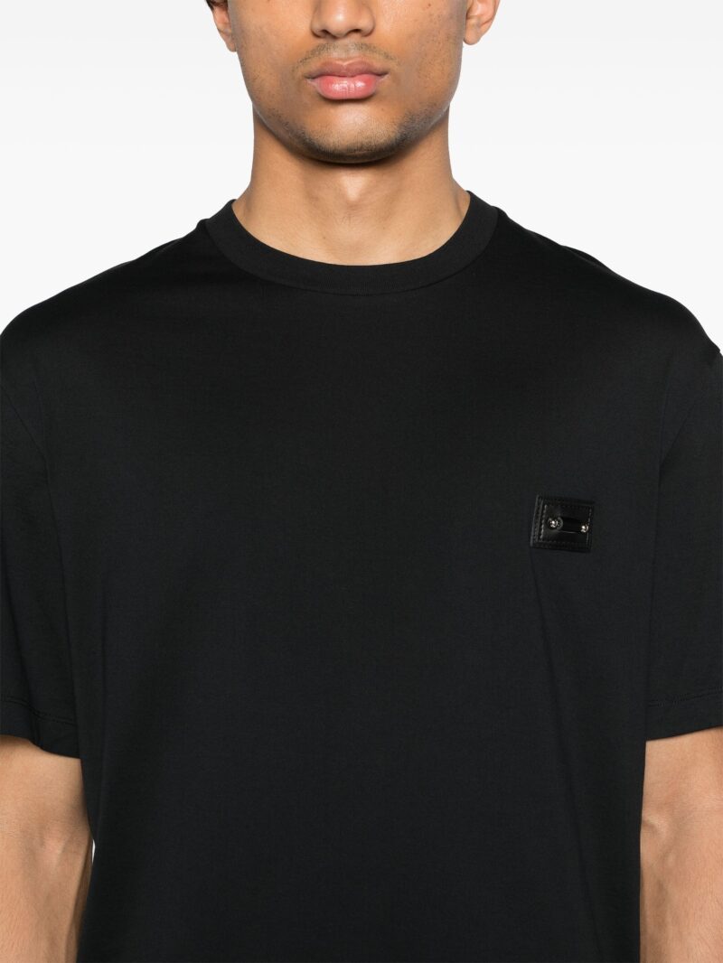 Neil Barrett Piercing-patch Cotton T-shirt In Black
