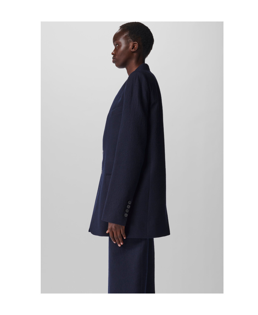 Ann Demeulemeester Wool V-collar Suit Jacket In Black