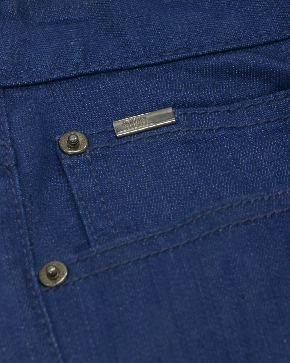 Shop Armani Collezioni Logo Jeans In Blue