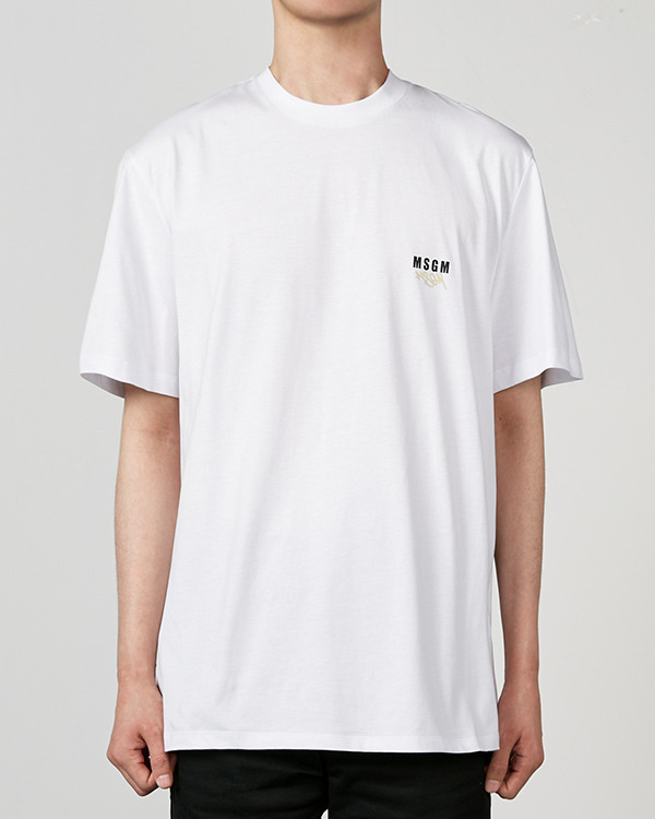 Msgm Pattern Printed T-shirt In White