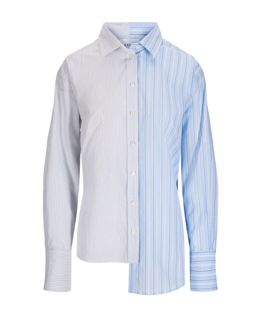 FRAME HORIZONTAL-STRIPE COTTON SHIRT