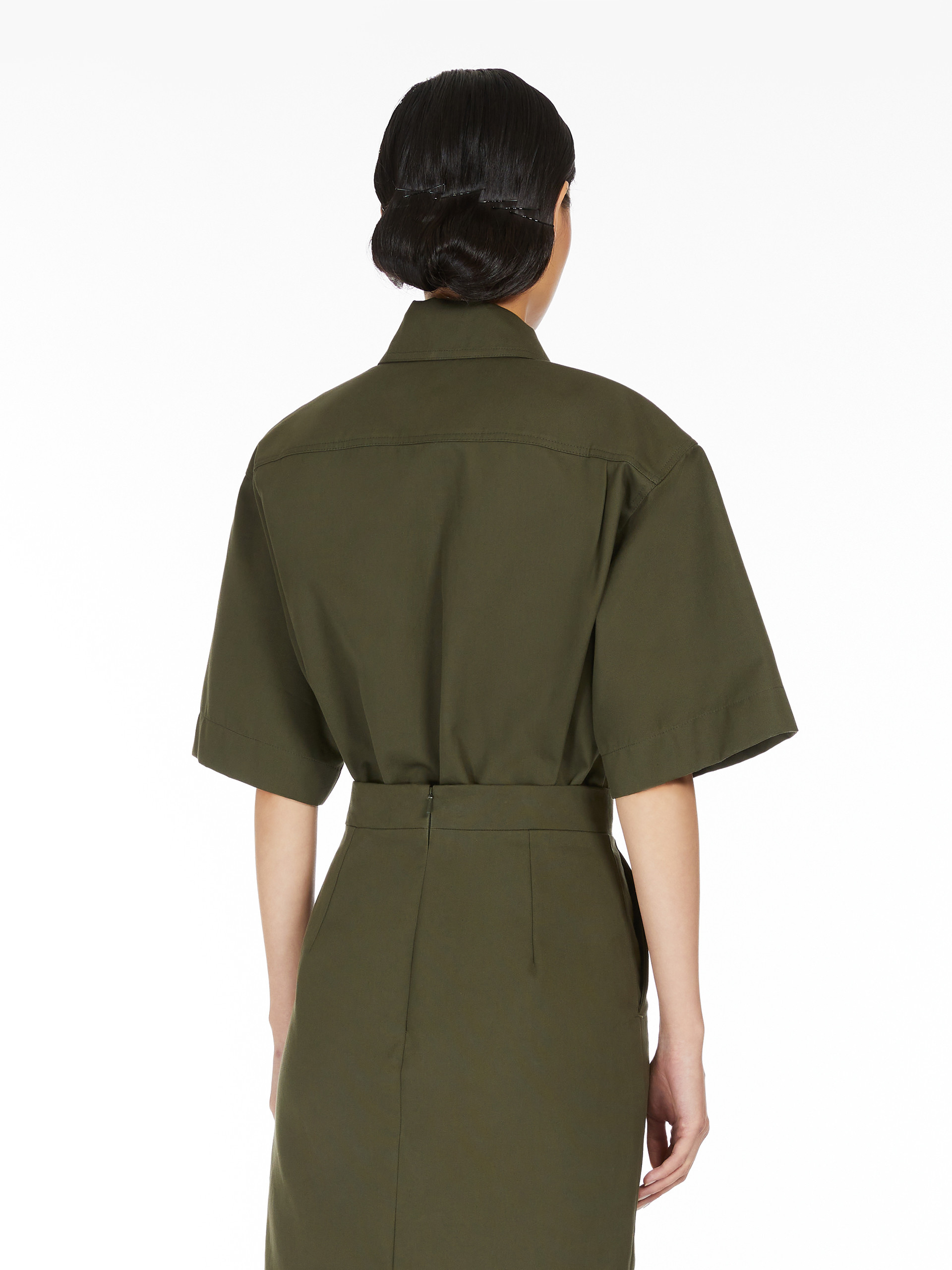 Max Mara Mela Short Sleeve Shirt In Green