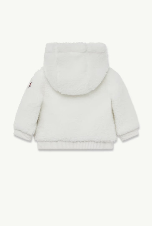 Moncler Long-sleeved Hooded Sweatshirt In White