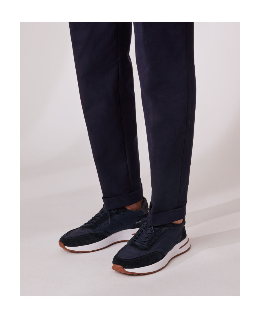 Loro Piana Quilted-panel Low-top Sneakers In Black
