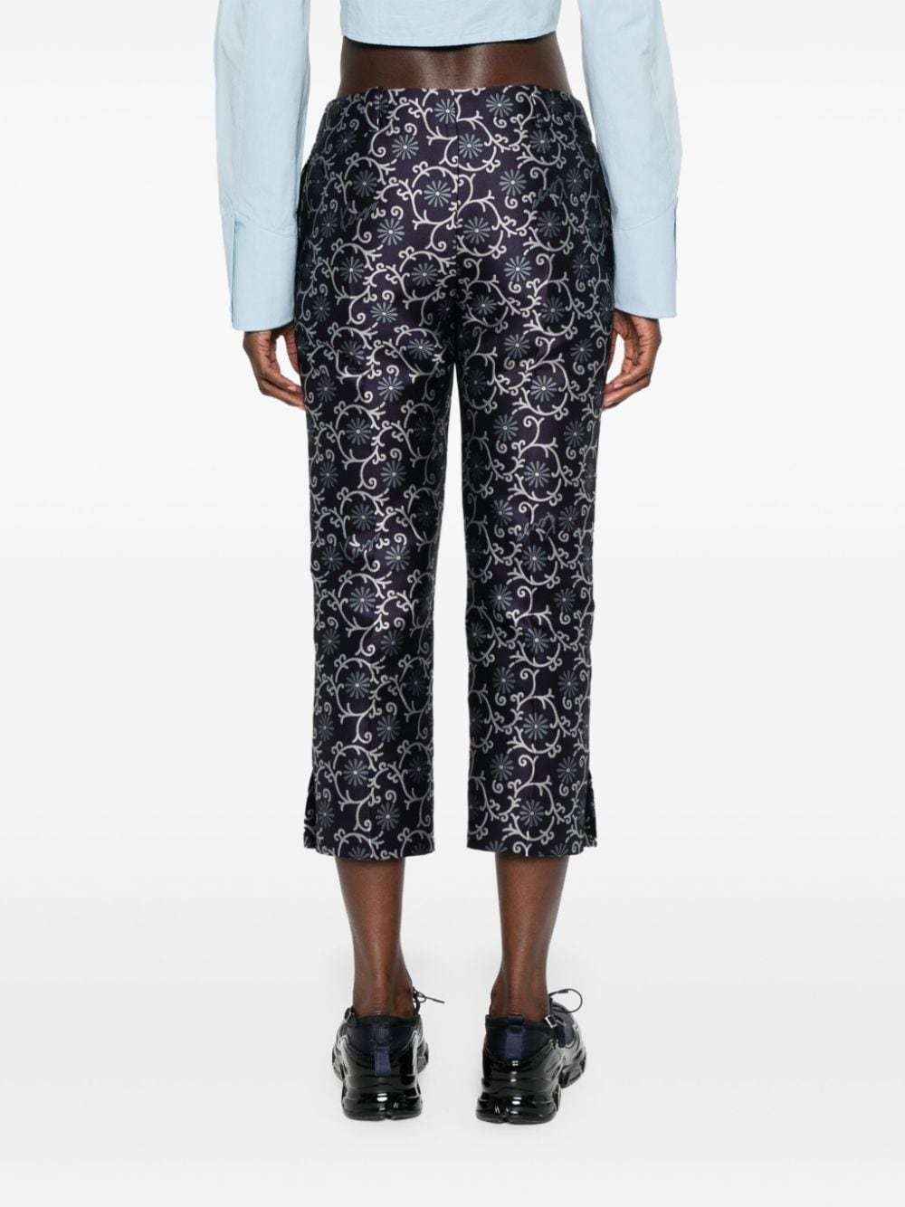 Shop Kenzo ' Marguerite' Cropped Pants In Black