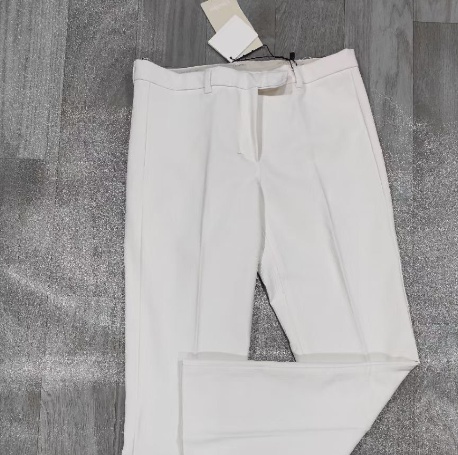 Shop Max Mara Straight Casual Pants In White