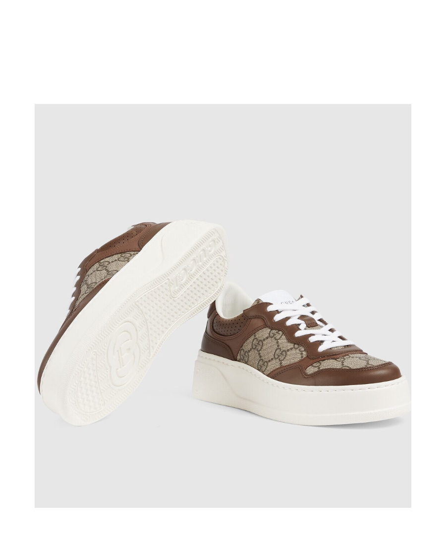 Gucci Gg Panelled Low-top Sneakers In White