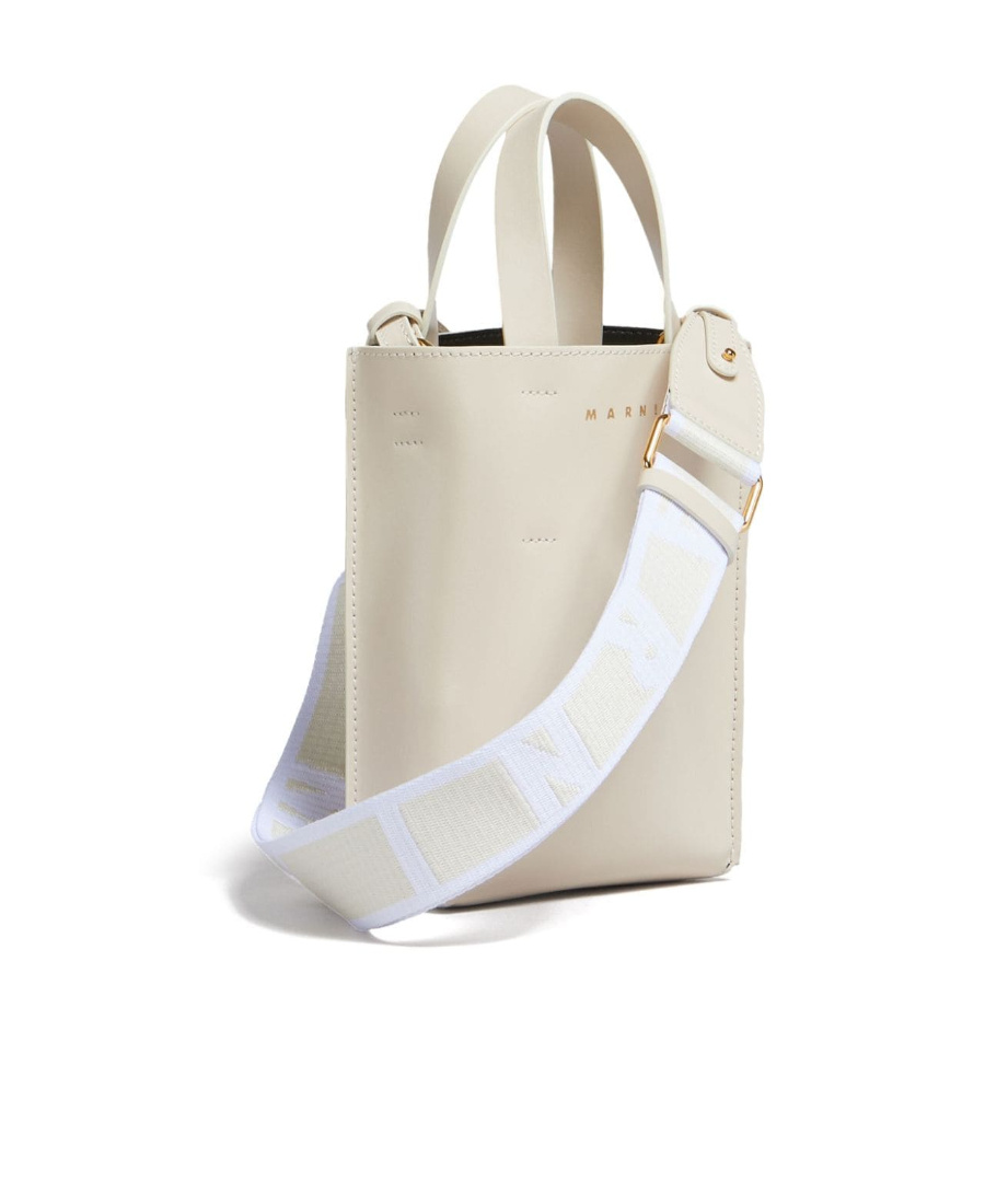 Shop Marni Museo Nano Bag In Cream Leather In White