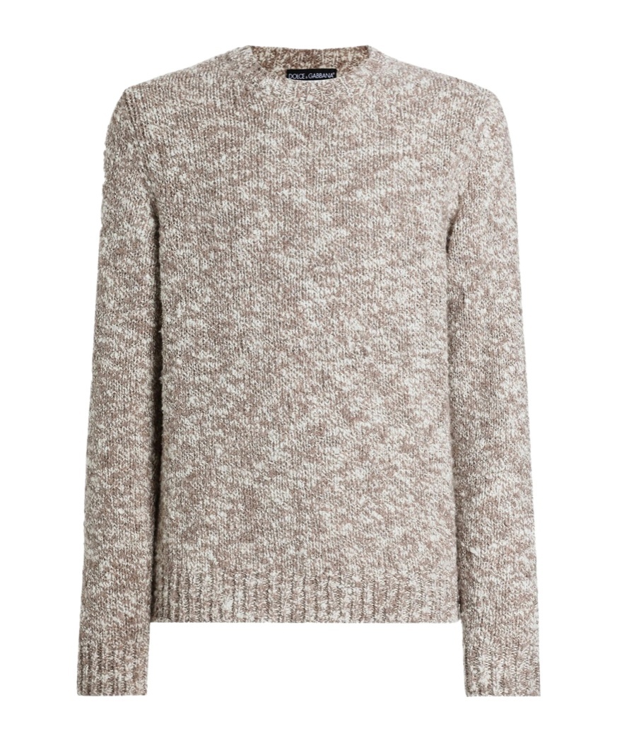 Dolce & Gabbana Fine-gauge Wool Crew Neck Pullover In Neutral