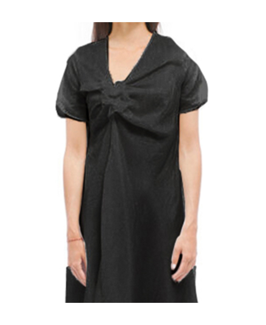 Marc Le Bihan Pleated Dress In Black