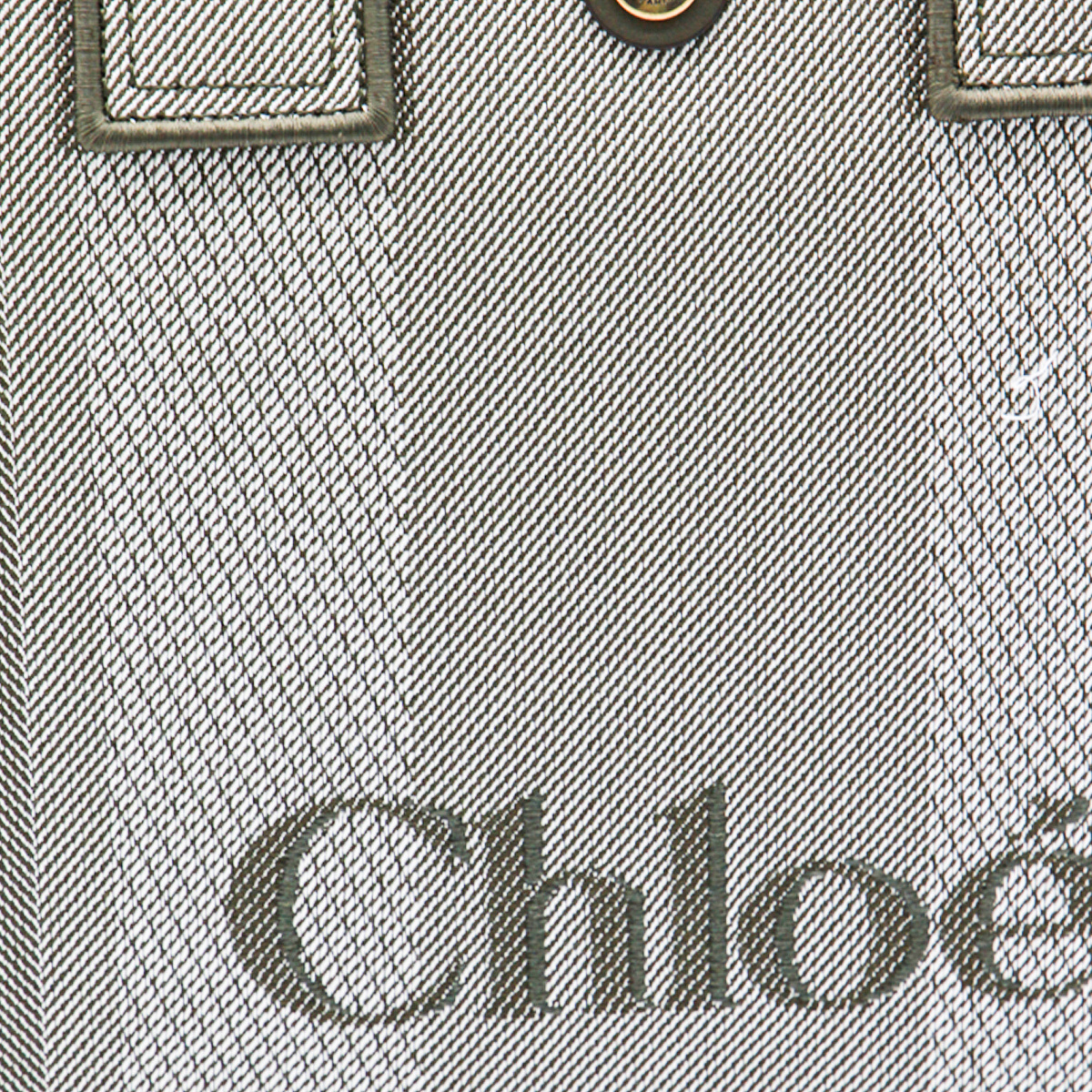 Chloé Womens Winter Ivy Small Carry Canvas Tote Bag In Gray