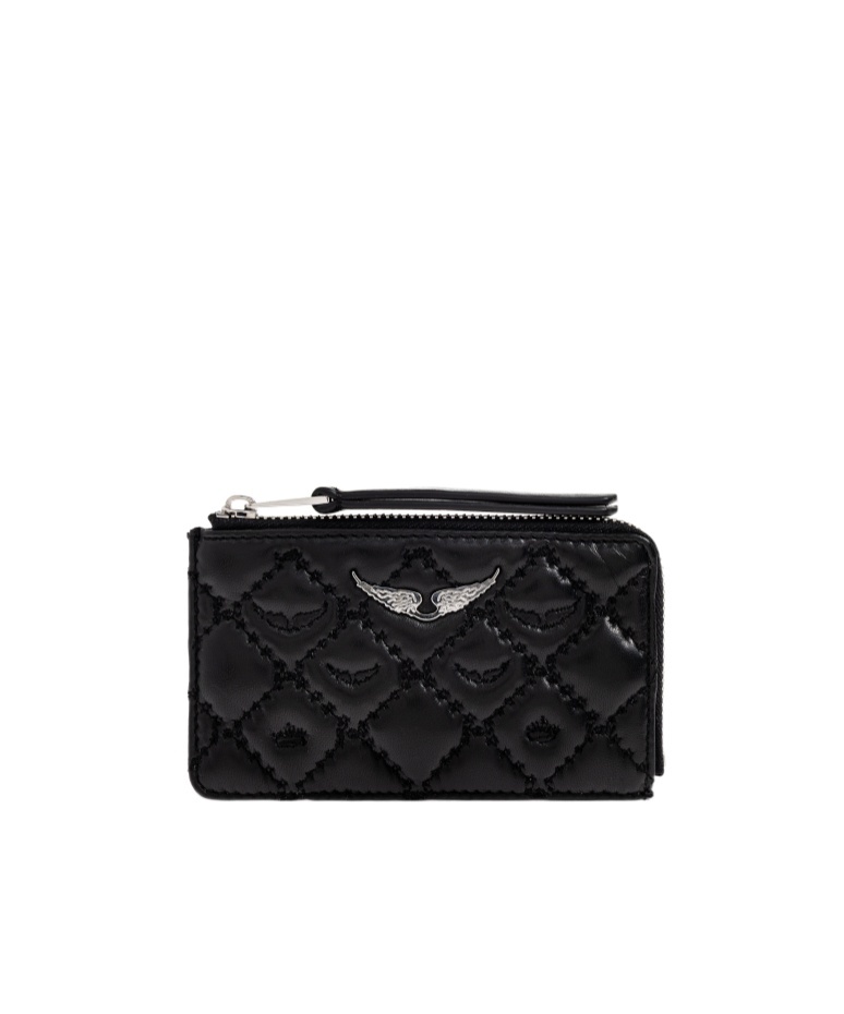 Zadig & Voltaire Quilted Wallet In Black