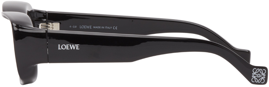 Loewe Logo Polished Super-large Frame Sunglasses In Black