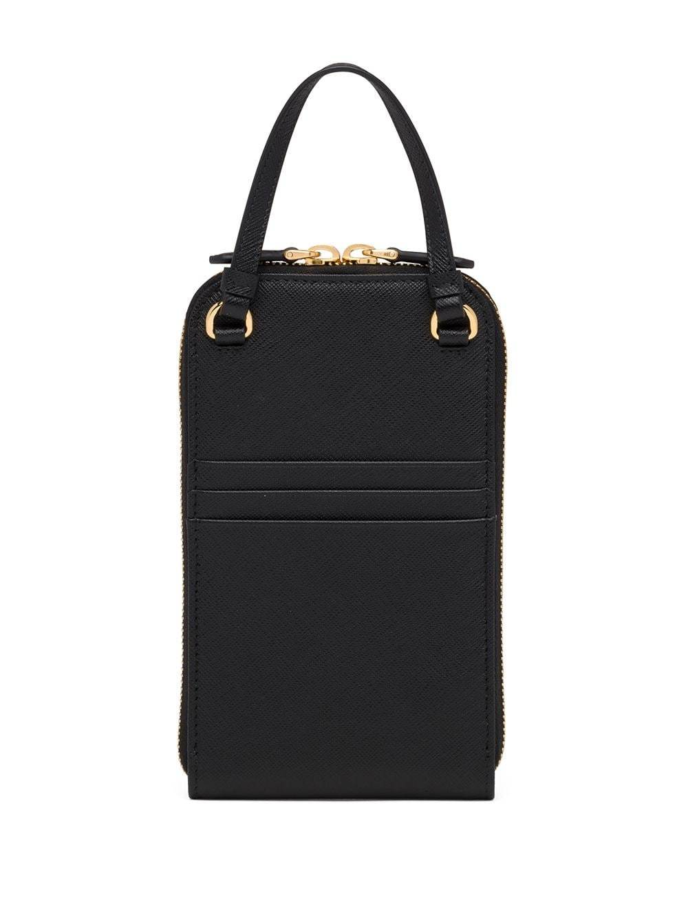 Prada Saffiano Leather Mini Bag In Black