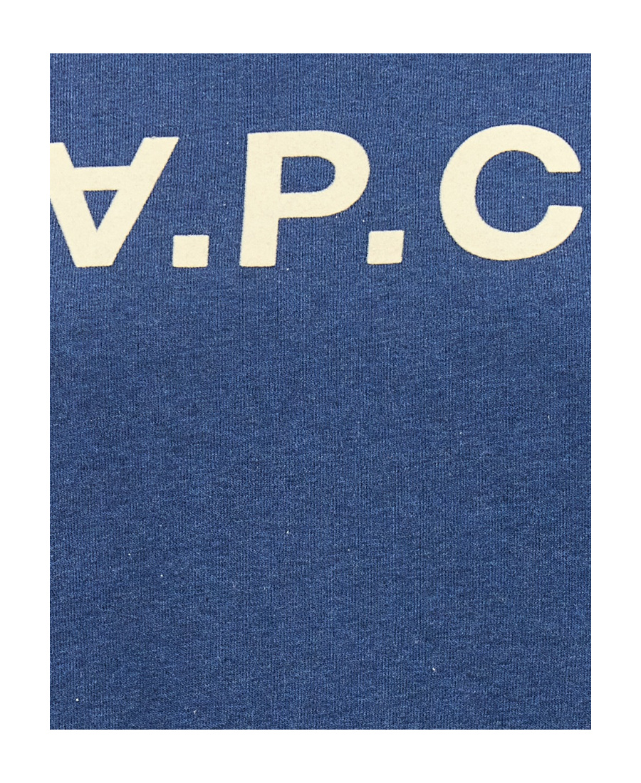 Apc Mélange Logo-print Sweatshirt In Blue