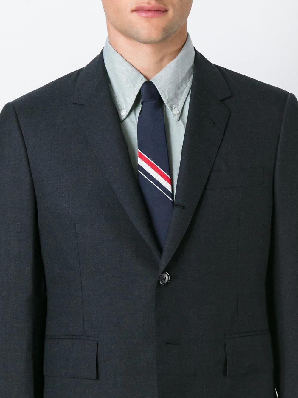 THOM BROWNE ENGINEERED STRIPE SILK TIE