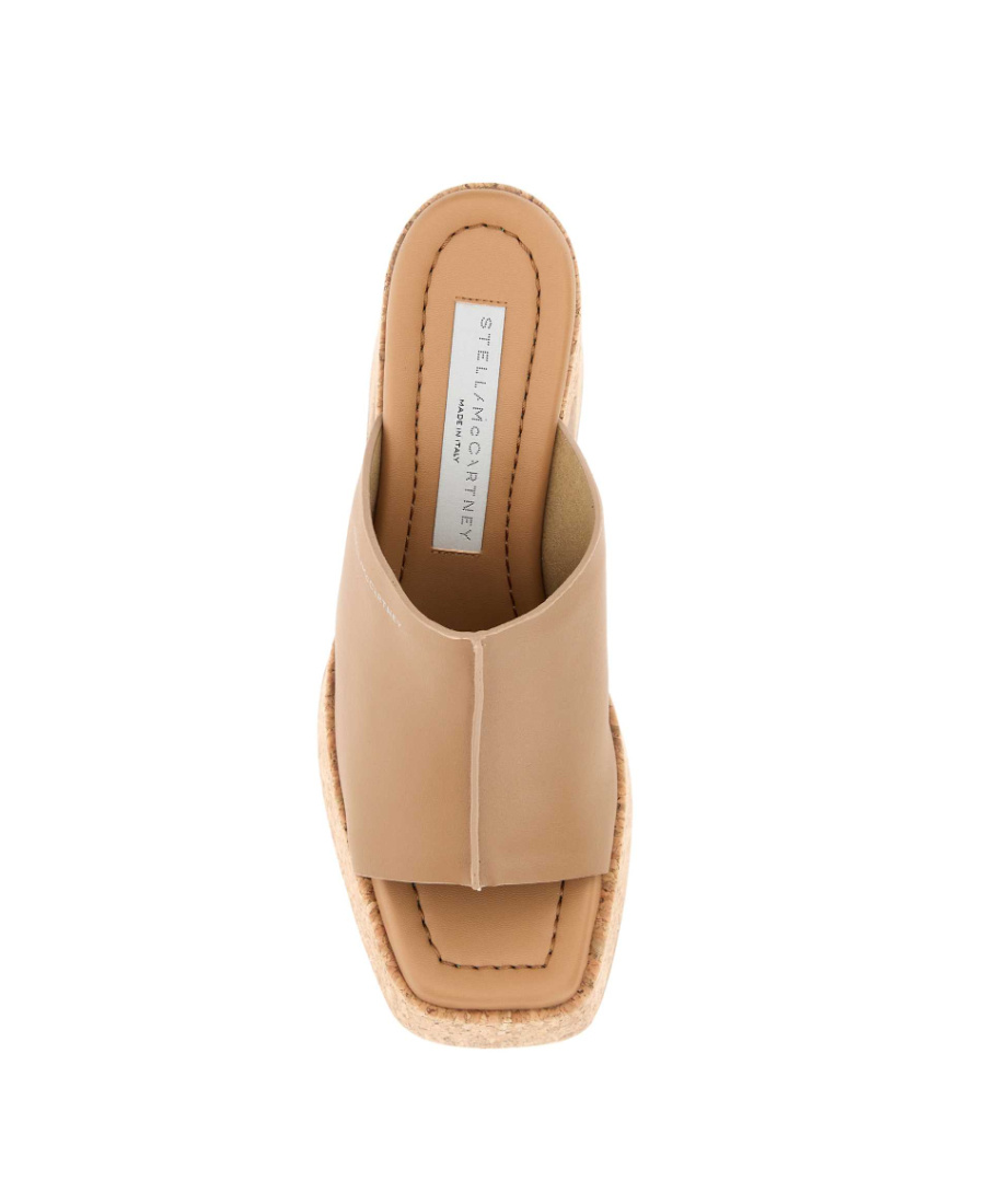 Stella Mccartney Tan Skyla Platform Mules In Brown