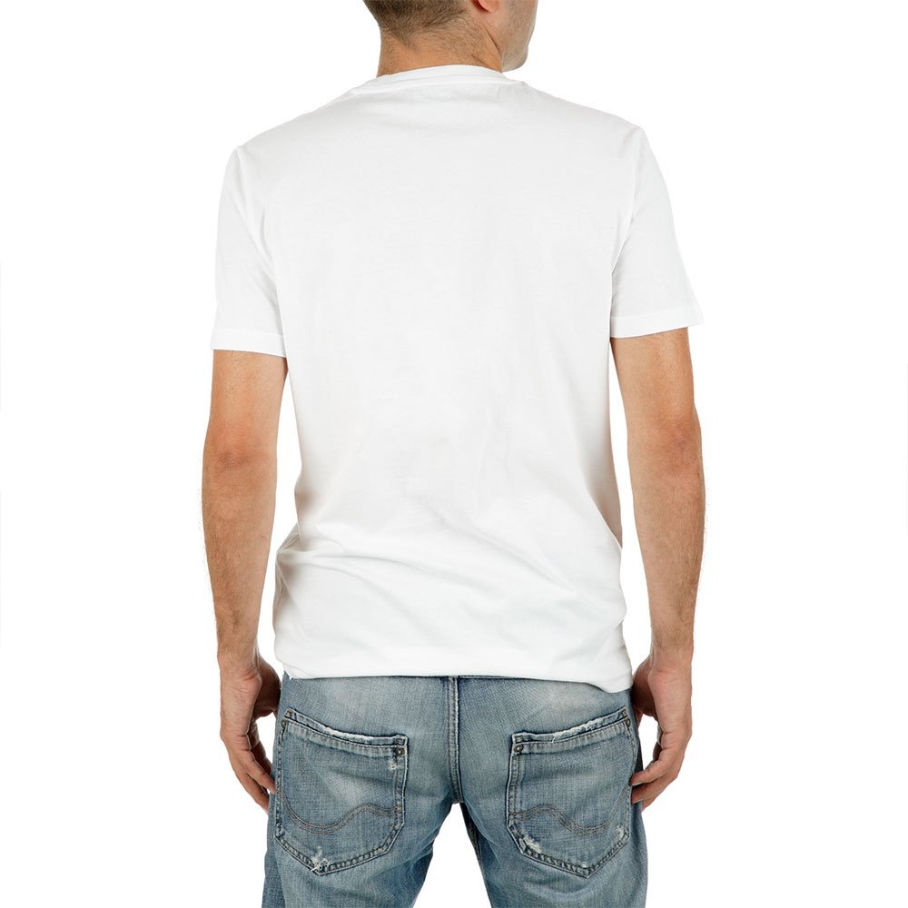 Ea7 Logo Round-necked T-shirt In White