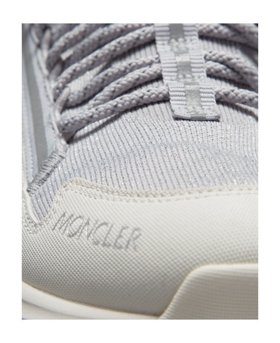 Moncler Glitter High-top Sneakers Pull Tab In White