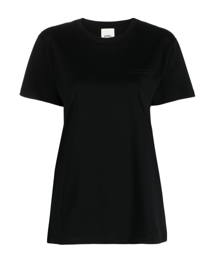 Isabel Marant Cotton Logo Print T Shirt In Black