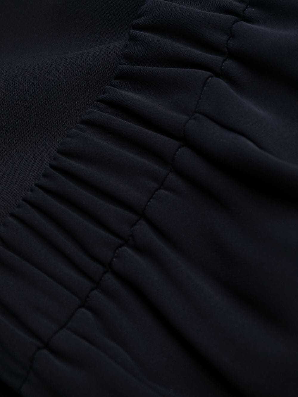 P.a.r.o.s.h Elasticated-waistband Straight-leg Trousers In Black
