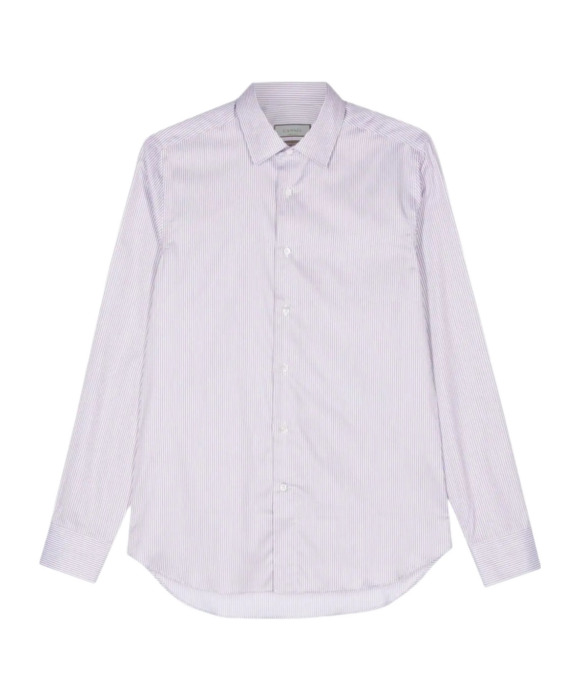 Canali Check-pattern Cotton Shirt In White