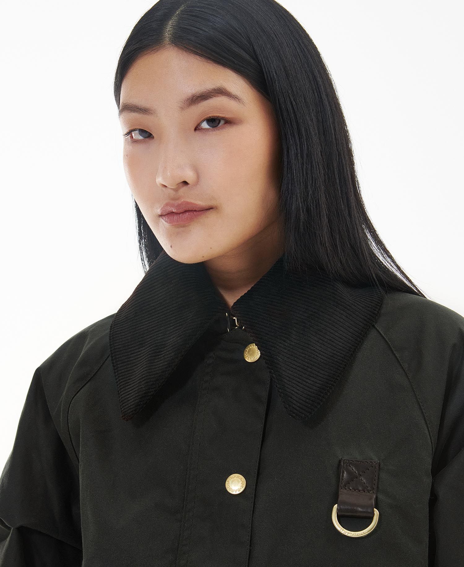Barbour Reighton Spey Waxed Jacket In Black