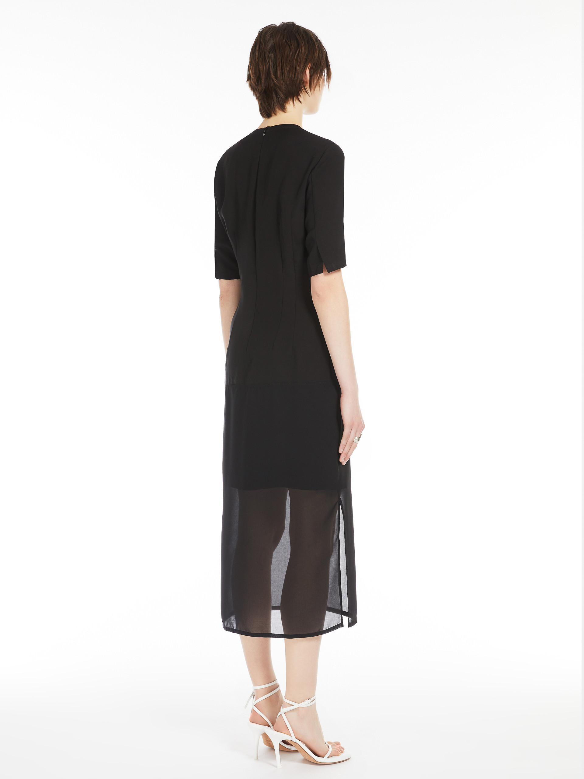 Sportmax Short Sleeve Dress In Black