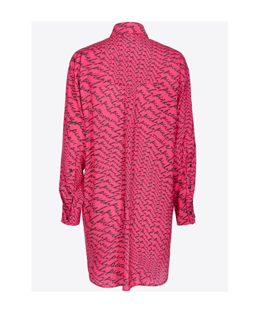 PINKO LOGO-PRINT LONG-SLEEVE SHIRT