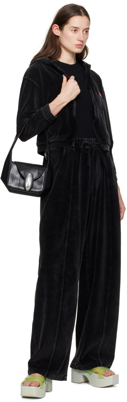 Alexander Wang T Zip-up Hoodie In Black