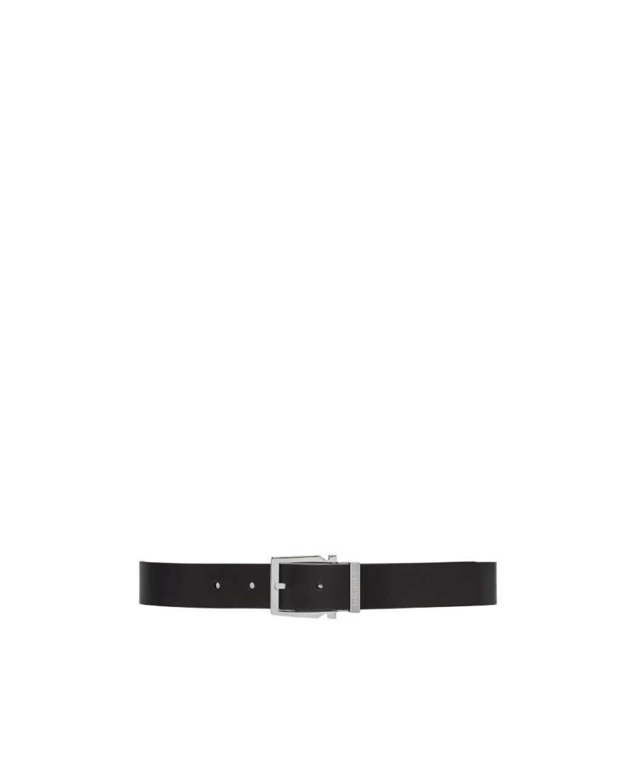 Ferragamo Double-sided Adjustable Gancini Belt In Black