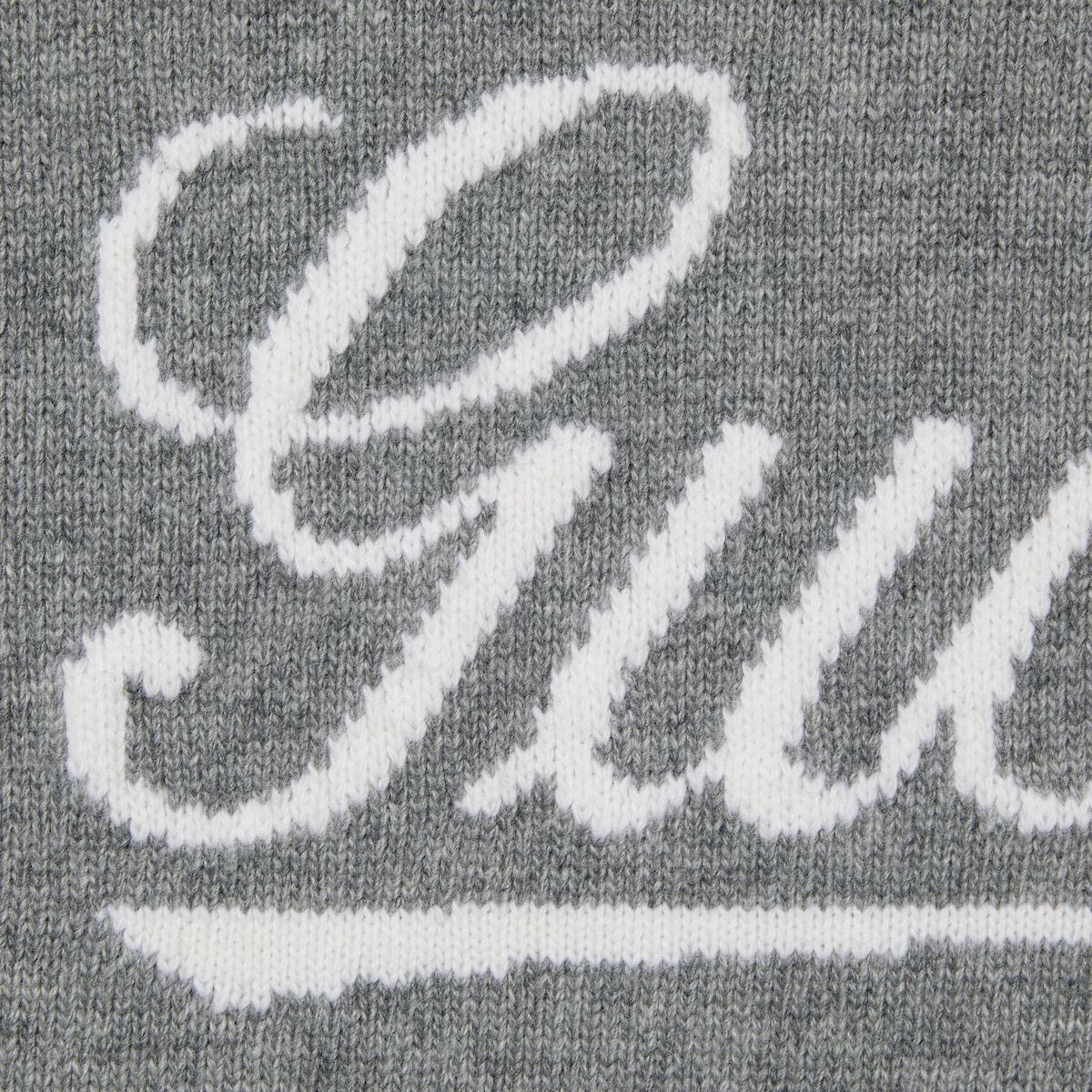 Gucci Logo Intarsia Wool Sweater In Gray