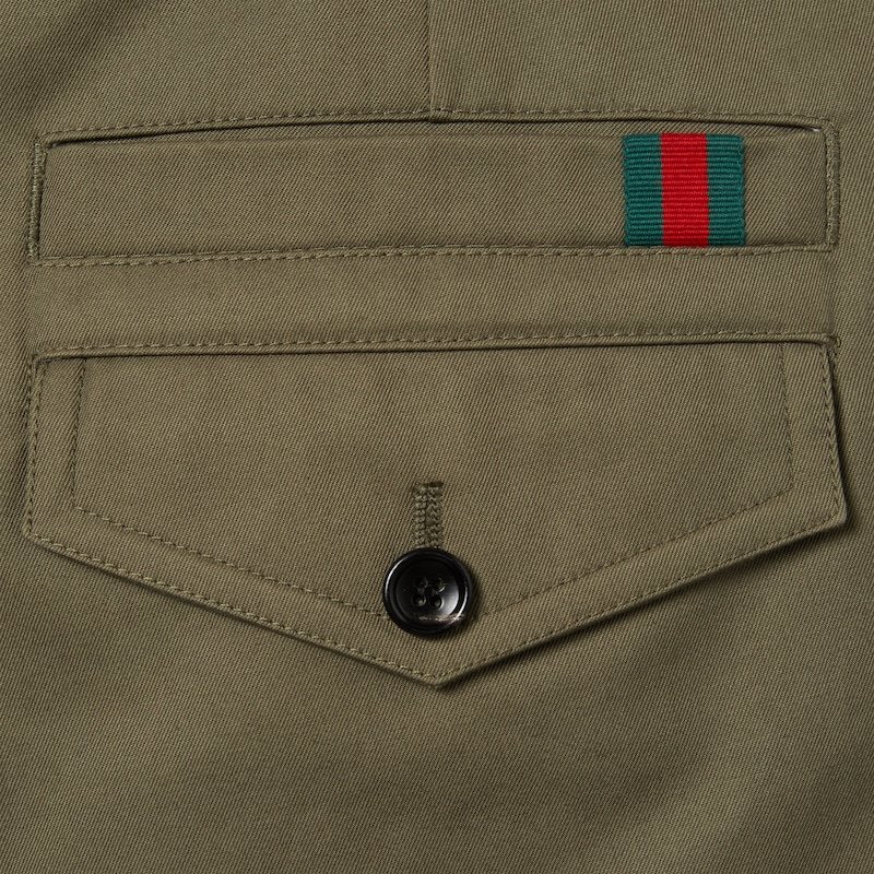 Gucci Belt-loop Casual Pants In Green