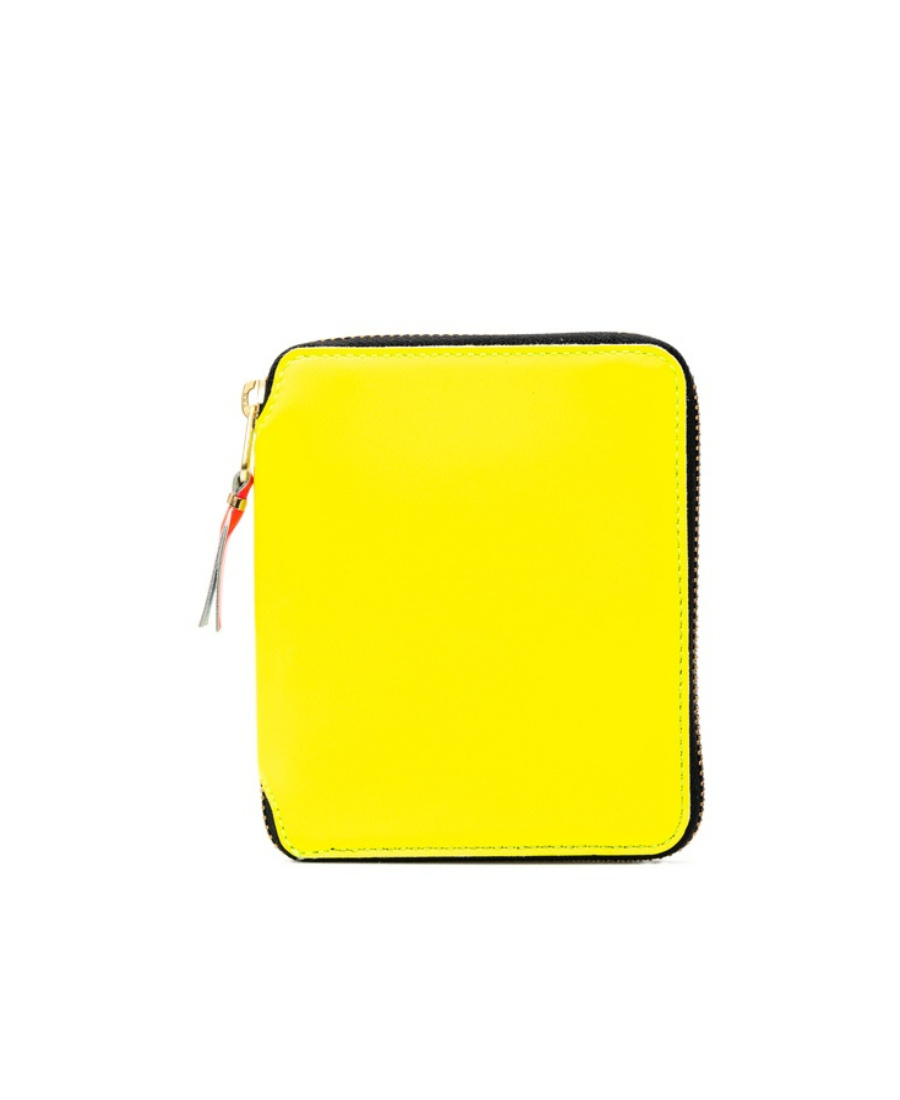 Comme Des Garçons Play Comme Des Garçons Wallet Super Fluro Zipped Wallet In Yellow