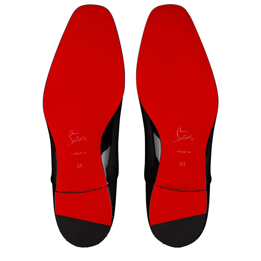 Christian Louboutin Alphamale Rocks Patent Leather Oxfords In Black