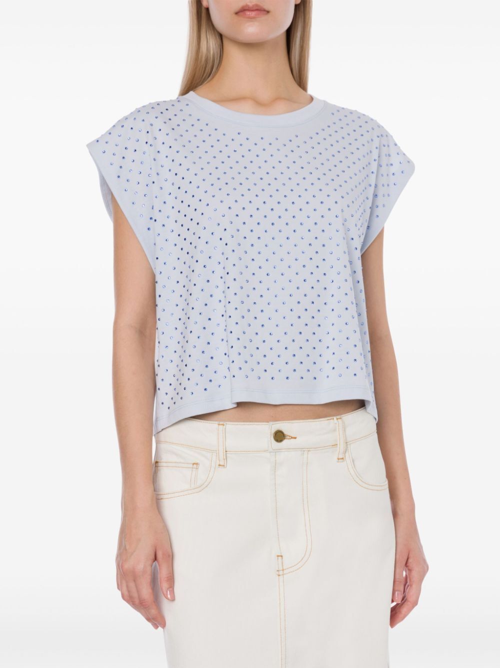 Philosophy Di Lorenzo Serafini Rhinestone-embellished Cotton T-shirt In White