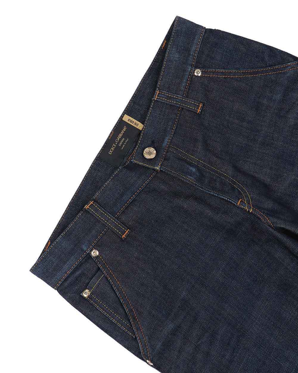 DOLCE & GABBANA BLACK AND GRAY LOGO JEANS