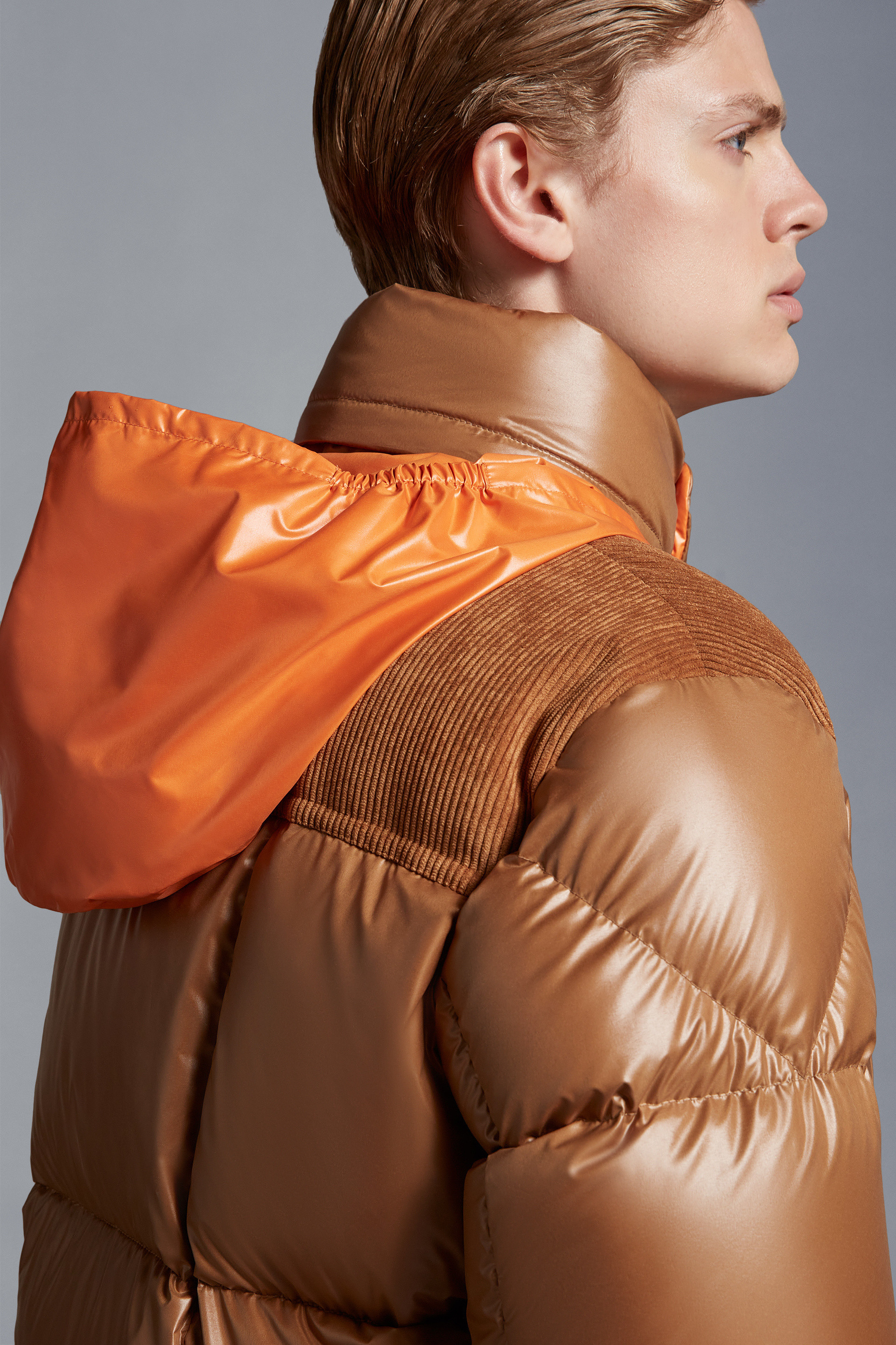 Moncler Jain Padded Down Jacket In Brown