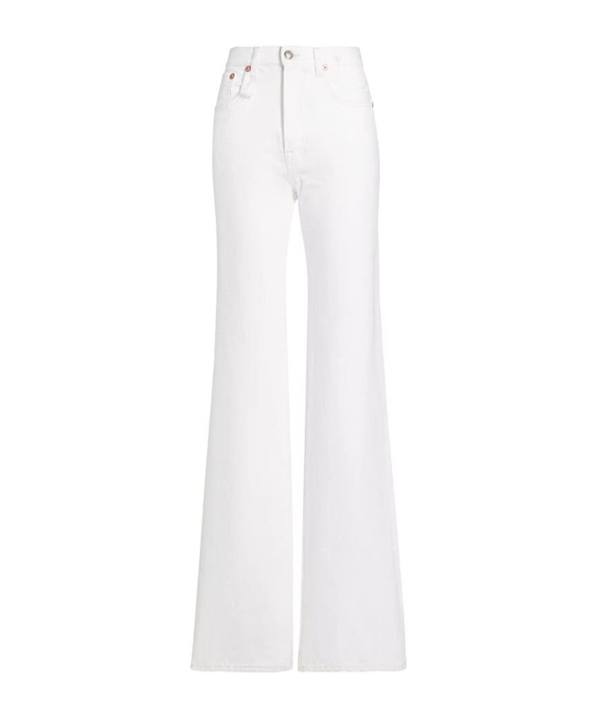R13 Lace Back Jane Jean In White