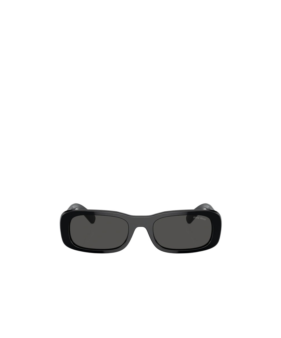 Miu Miu Rectangle-frame Tinted Sunglasses In Black
