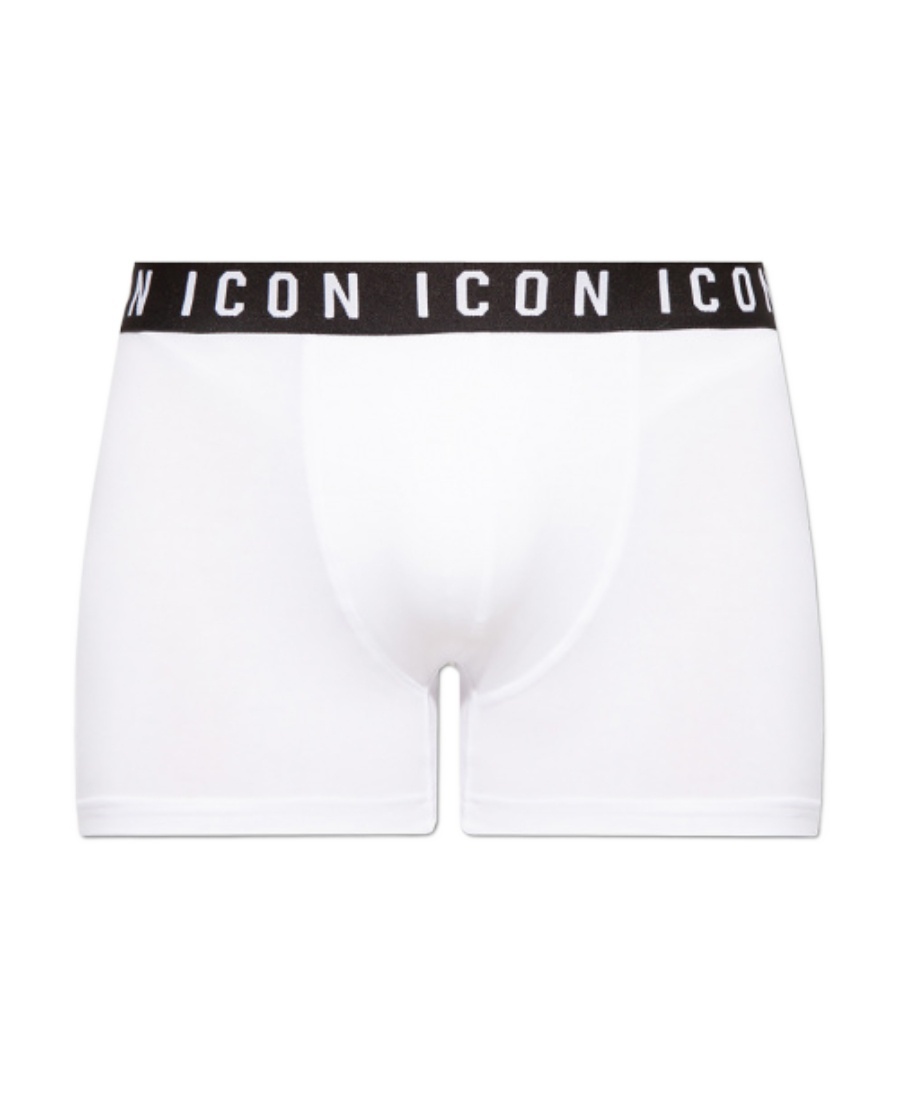 Dsquared2 Logo Boxer Shorts With Elastic Waistband In White