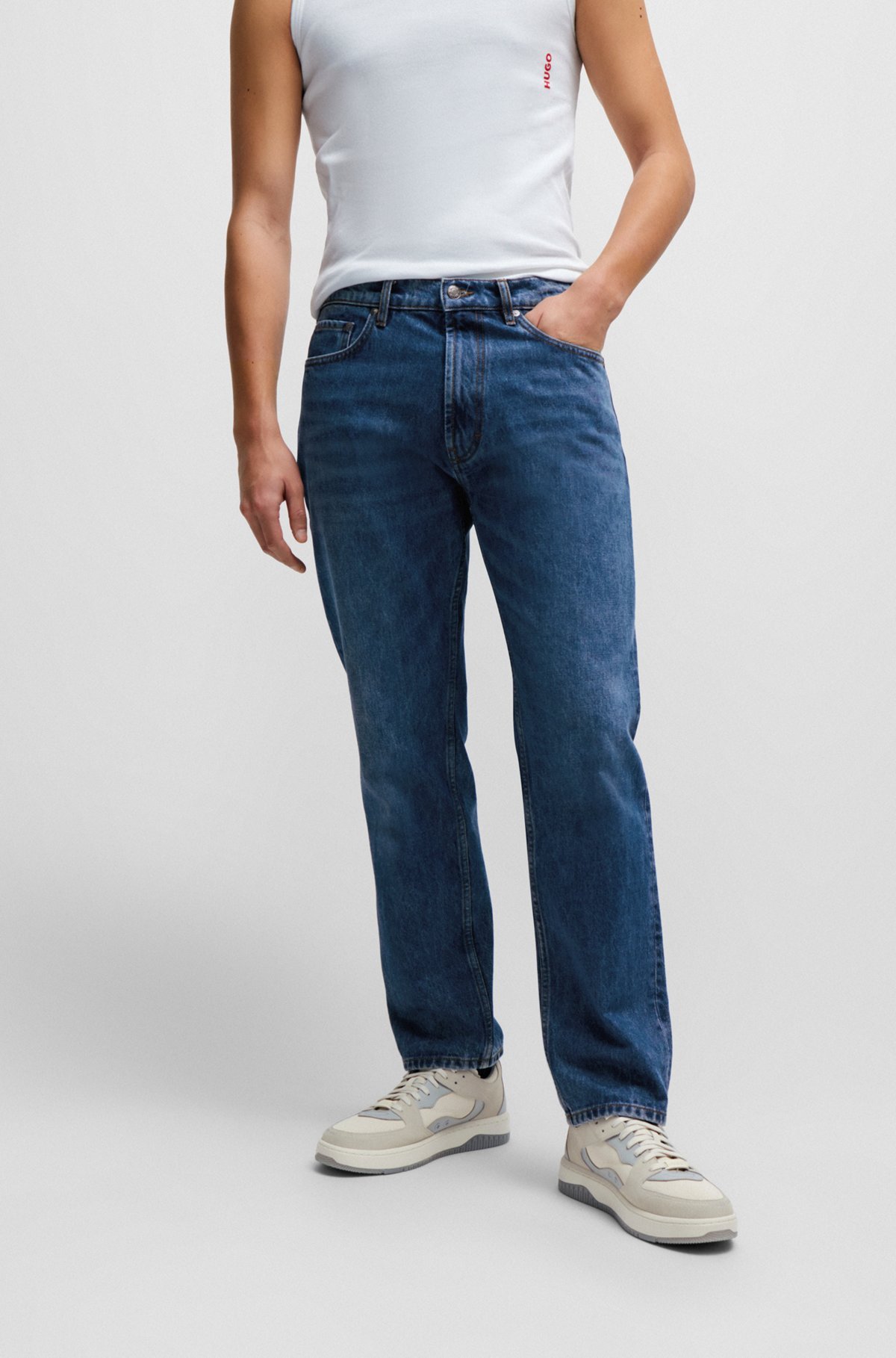 Hugo Boss Straight-leg Jeans In Blue