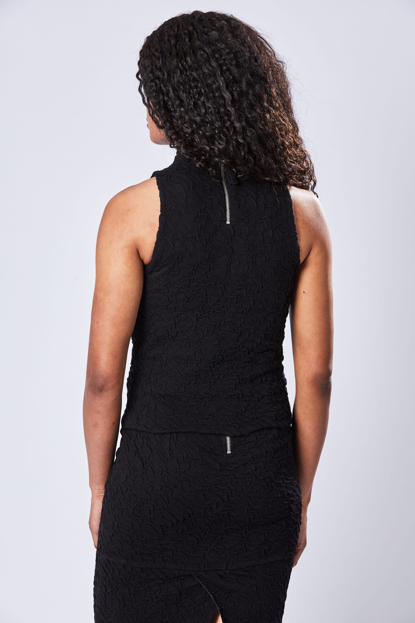 Thom Krom Crinkled-finish Tank Top In Black
