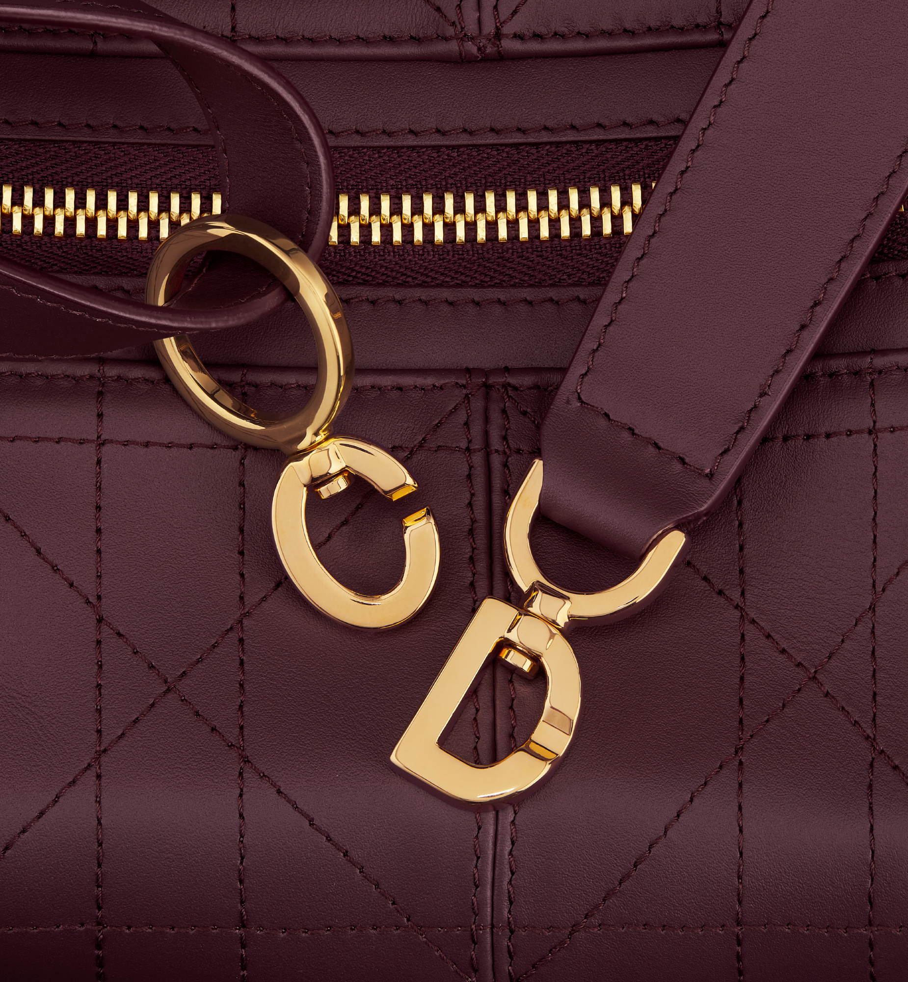 Dior Medium D-journey Bag In Vintage Smooth Calfskin In Burgundy